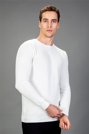 Tudors Slim Fit Dar Kesim Bisiklet Yaka Petek Dese