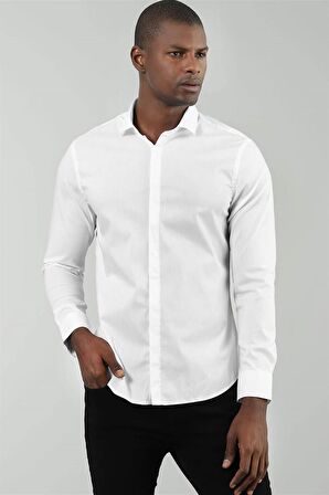 Tudors Süper Slim Fit Dar Kesim Erkek Gömlek