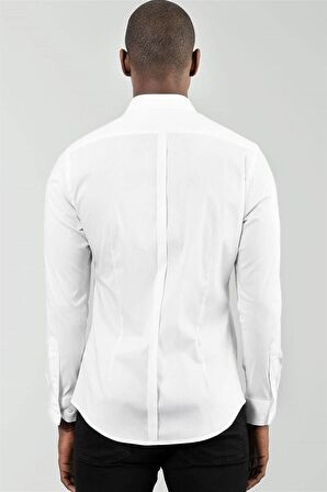 Tudors Süper Slim Fit Dar Kesim Erkek Gömlek