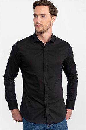 Tudors Süper Slim Fit Dar Kesim Erkek Gömlek