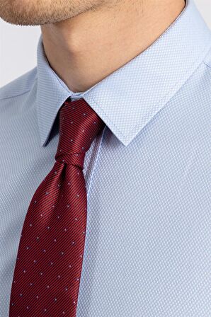Tudors Modern Slim Fit Dar Kesim Armürlü Erkek Gömlek