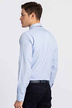 Tudors Modern Slim Fit Dar Kesim Armürlü Erkek Gömlek