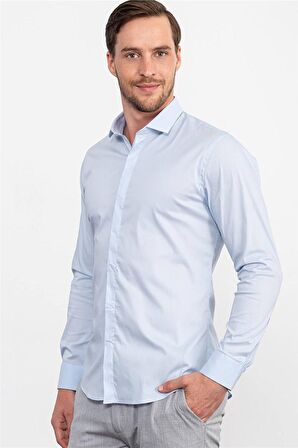 Tudors Süper Slim Fit Dar Kesim Erkek Gömlek