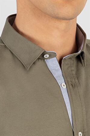 Tudors Slim Fit Dar Kesim Oxford Spor Erkek Gömlek