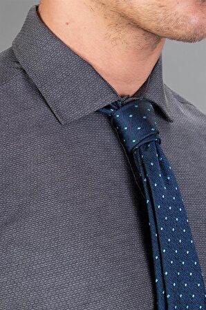 Tudors Modern Slim Fit Dar Kesim Armürlü Erkek Gömlek