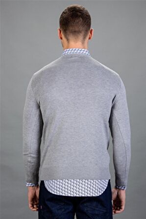 Tudors Slim Fit Dar Kesim V Yaka Pamuklu Erkek Kaz