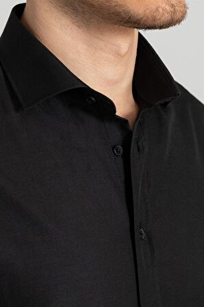 Tudors Slim Fit Dar Kesim Düz Erkek Gömlek