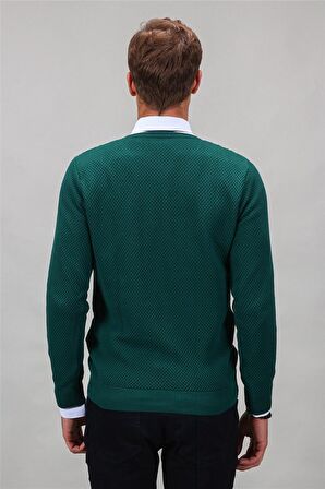Tudors Slim Fit Dar Kesim Bisiklet Yaka Petek Dese