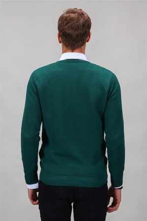 Tudors Slim Fit Dar Kesim Bisiklet Yaka Petek Dese