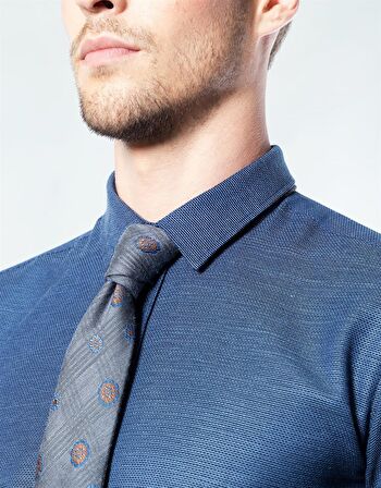 Tudors Modern Slim Fit Dar Kesim Armürlü Erkek Gömlek