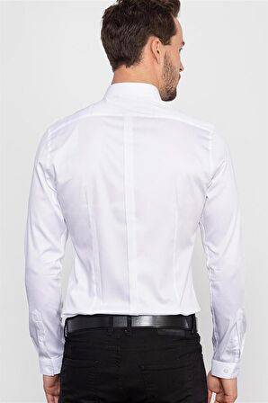Tudors Süper Slim Fit Extra Dar Kesim Likralı Erkek Gömlek