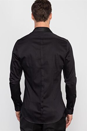 Tudors Süper Slim Fit Extra Dar Kesim Likralı Erkek Gömlek