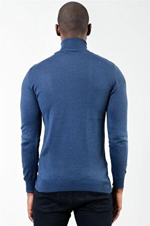 Tudors Slim Fit Dar Kesim Tam Balıkçı Yaka Kendind