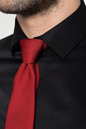 Tudors Slim Fit Dar Kesim Düz Erkek Gömlek