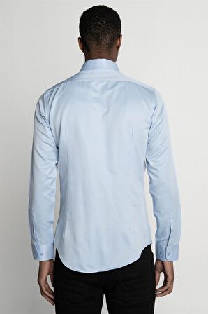 Tudors Slim Fit Dar Kesim Düz Erkek Gömlek
