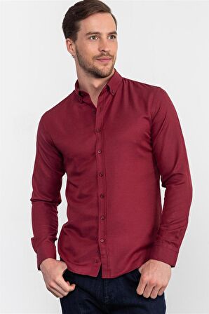 Tudors Slim Fit Dar Kesim Oxford Spor Erkek Gömlek