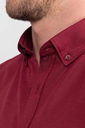 Tudors Slim Fit Dar Kesim Oxford Spor Erkek Gömlek
