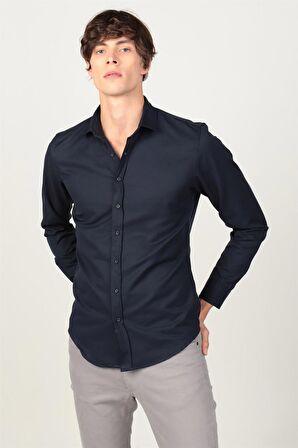 Tudors Slim Fit Dar Kesim Oxford Spor Erkek Gömlek