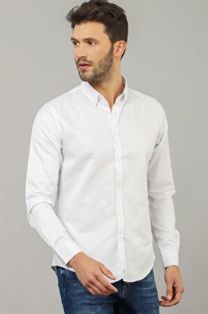 Tudors Slim Fit Dar Kesim Oxford Spor Erkek Gömlek