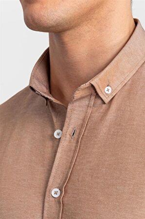 Tudors Slim Fit Dar Kesim Oxford Spor Erkek Gömlek