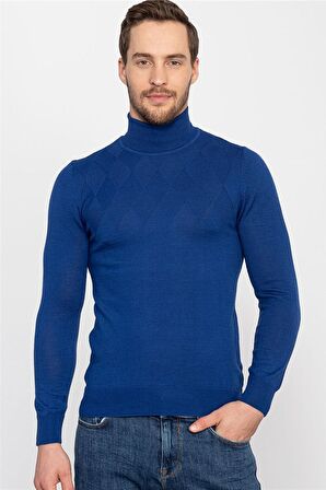 Tudors Slim Fit Dar Kesim Tam Balıkçı Yaka Kendind