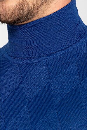 Tudors Slim Fit Dar Kesim Tam Balıkçı Yaka Kendind