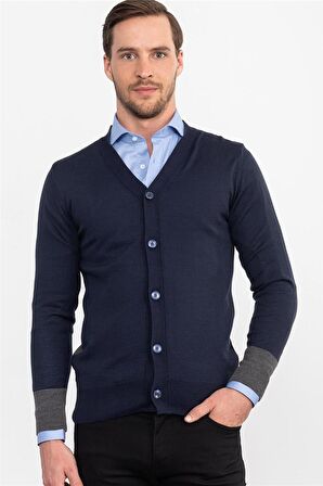 Tudors Slim Fit Dar Kesim Erkek Hırka