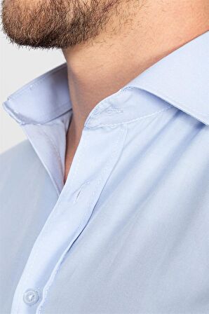 Tudors Slim Fit Dar Kesim Düz Erkek Gömlek