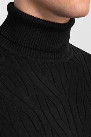 Tudors Slim Fit Dar Kesim Tam Balıkçı Yaka Saç Örg