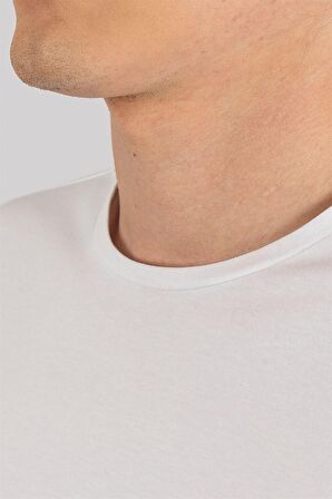 Tudors Slim Fit Dar Kesim Bisiklet Yaka Düz basic Kısa Kol T-Shirt