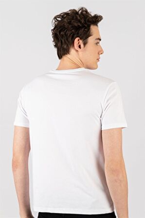 Tudors Slim Fit Dar Kesim Bisiklet Yaka Düz basic Kısa Kol T-Shirt