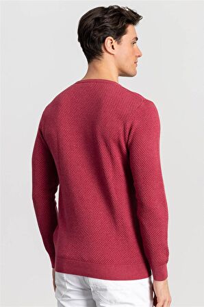 Tudors Slim Fit Dar Kesim Bisiklet Yaka Petek Dese