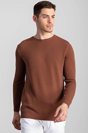 Tudors Slim Fit Dar Kesim Bisiklet Yaka Petek Dese