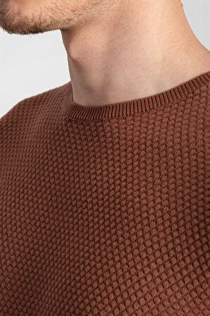 Tudors Slim Fit Dar Kesim Bisiklet Yaka Petek Dese