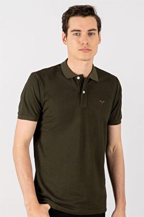 Tudors Slim Fit Dar Kesim Düz Polo Yaka Erkek T-Shirt