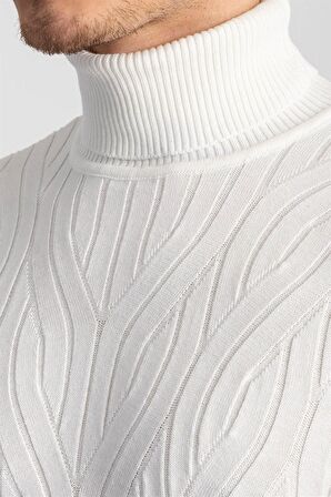 Tudors Slim Fit Dar Kesim Tam Balıkçı Yaka Saç Örg