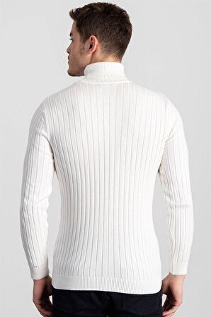 Tudors Slim Fit Dar Kesim Tam Balıkçı Yaka Saç Örg