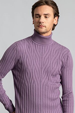 Tudors Slim Fit Dar Kesim Tam Balıkçı Yaka Saç Örg