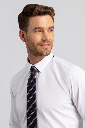 Tudors Modern Slim Fit Dar Kesim Armürlü Erkek Gömlek
