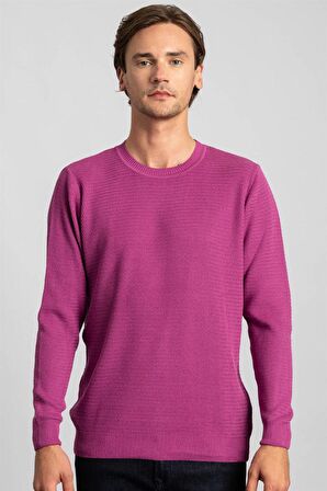 Tudors Slim Fit Dar Kesim Armürlü Erkek Kazak