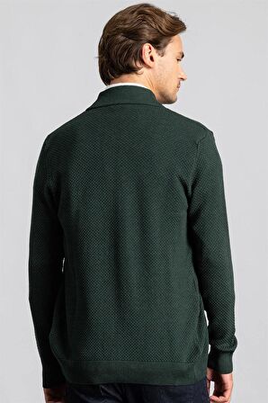 Tudors Desenli Yarım Balıkçı Yaka Fermuarlı Erkek Hırka