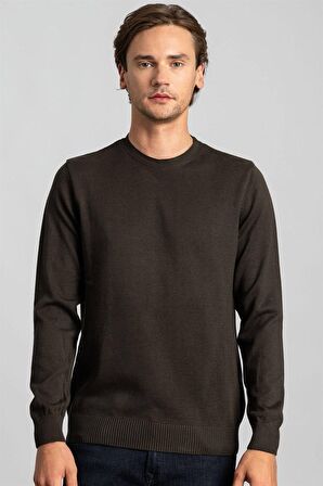 Tudors Slim Fit Dar Kesim Bisiklet Yaka Erkek Kazak