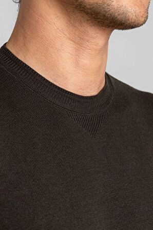 Tudors Slim Fit Dar Kesim Bisiklet Yaka Erkek Kazak