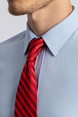 Tudors Modern Slim Fit Dar Kesim Armürlü Erkek Gömlek