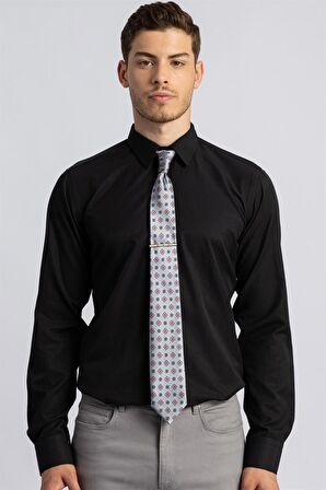 Tudors Modern Slim Fit Dar Kesim Armürlü Erkek Gömlek