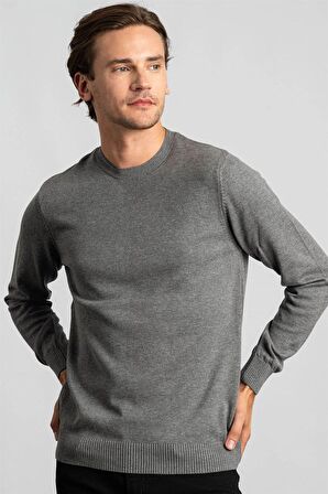 Tudors Slim Fit Dar Kesim Bisiklet Yaka Erkek Kazak