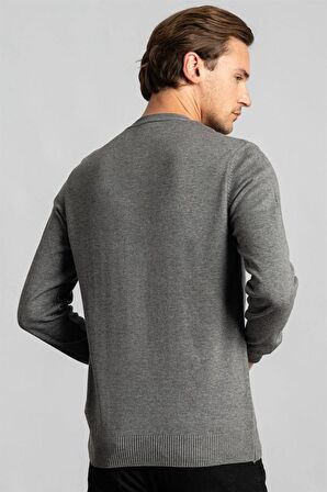 Tudors Slim Fit Dar Kesim Bisiklet Yaka Erkek Kazak