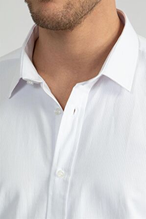 Tudors Modern Slim Fit Dar Kesim Armürlü Erkek Gömlek