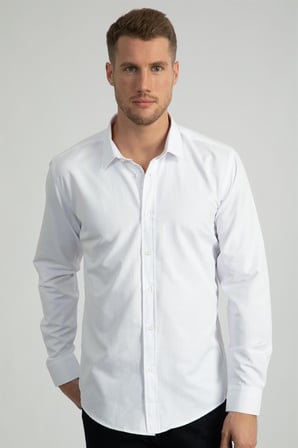 Tudors Modern Slim Fit Dar Kesim Armürlü Erkek Gömlek