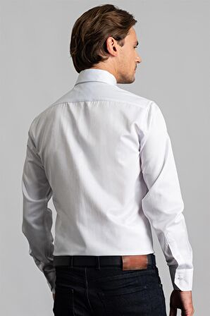 Tudors Modern Slim Fit Düz Saten Erkek Gömlek